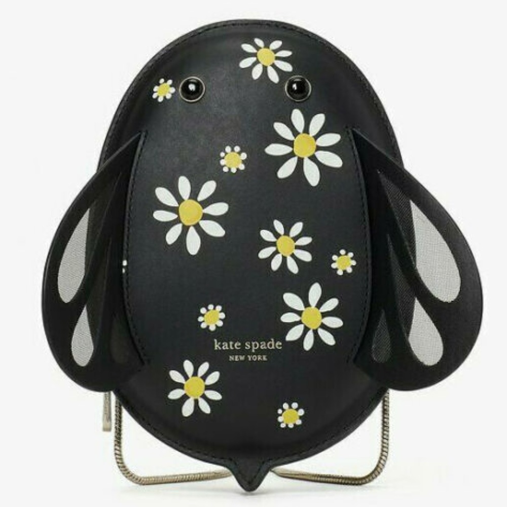 NWT Kate Spade Buzz Bee Crossbody with Floral Daisy Print Novelty Handbag Purse